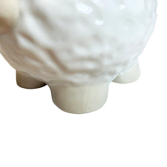 Farmhouse Ceramic Sheep Figurine Cottagecore Rustic Cozy Baby Nursery Gift - Picture 10 of 12
